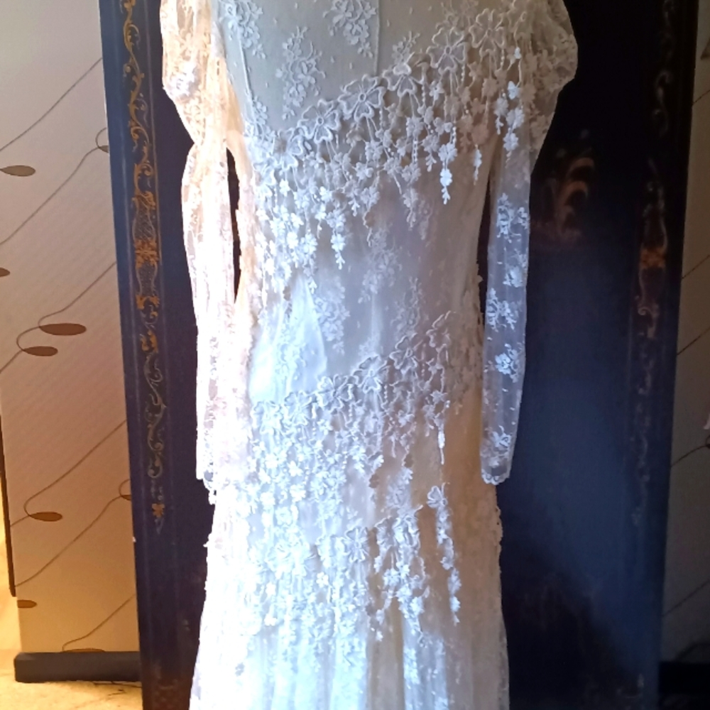 Long Dress Lace over Satin by PATRA